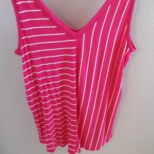 V-neck Pink Tank
